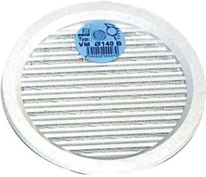 Větrací mřížka se síťovinou, průměr 140 mm, bílá
