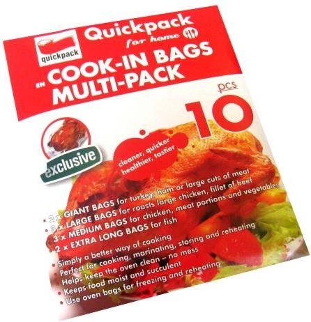 Sáčky na pečení mix velikostí s uzavíracími klipsy, 10 ks