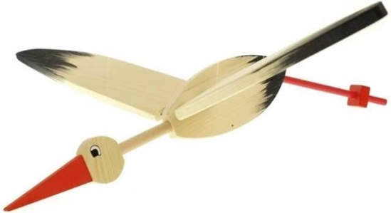 Dřevěná závěsná dekorace Čáp velký do dětského pokoje