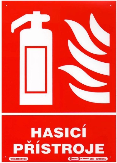Tabulka Hasicí přístroj A4 plast