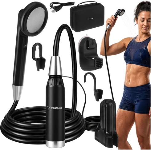 Přenosná kempingová sprcha TRIZAND s čerpadlem a USB nabíjením