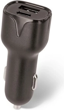 Setty USB autonabíječka s USB a USB‑C 2,4 A, černá