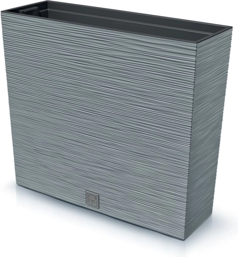 Plastový žebrovaný truhlík s vložkou 58 cm – betonová šedá