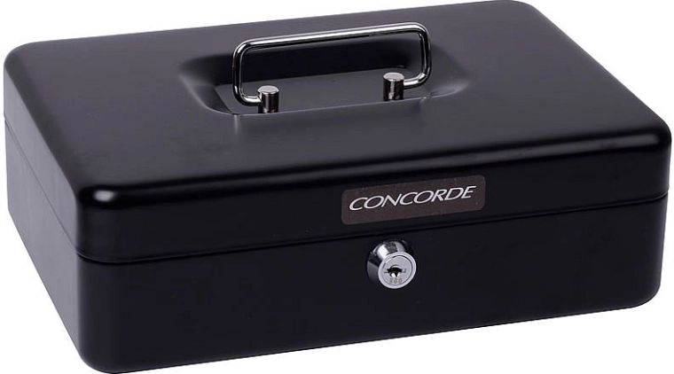 Kovová pokladna CONCORDE černá