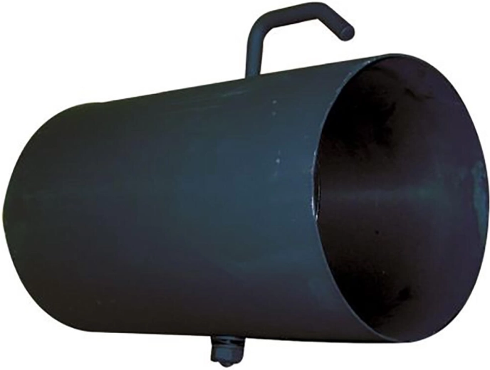 Kouřová roura s klapkou 125 mm, délka 250 mm, černá