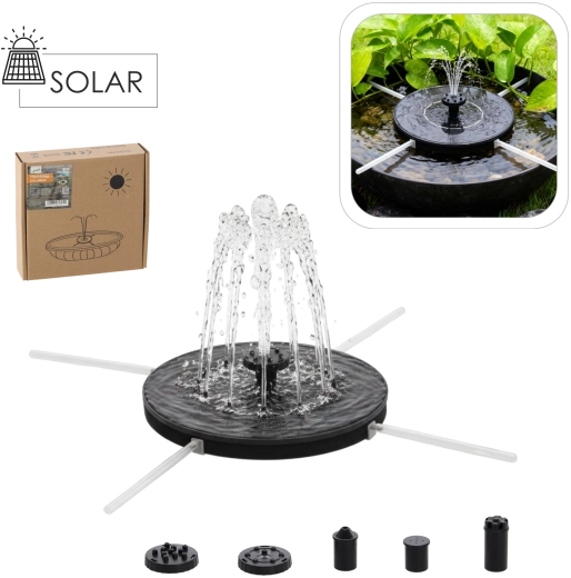 Solární plovoucí fontána 16 cm do ptačí koupele a zahradního jezírka
