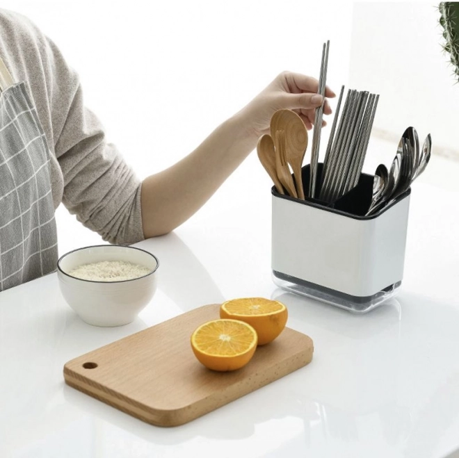 Odkapávač na příbory do dřezu – černý