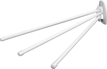 Tříramenný kovový sušák na ručníky bílý