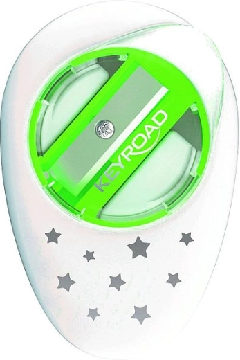 Ořezávátko a pryž KEYROAD Cappy 2v1, zelené