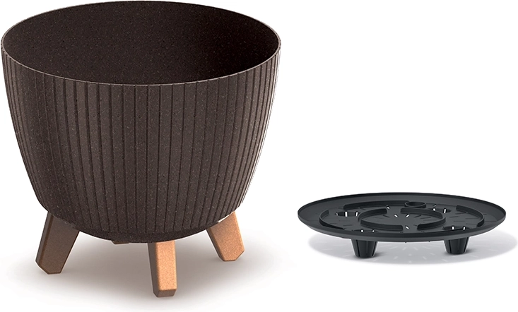 Květináč Lamia Eco Wood 23,2 cm káva