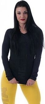 Dámské tričko NEBBIA Shirt 220 Black – černé, velikost L