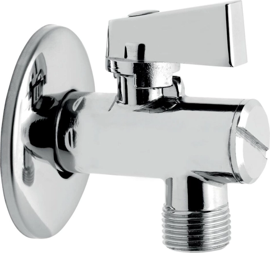 Rohový ventil s filtrem a kovovou pákou 1/2" x 3/8", chrom