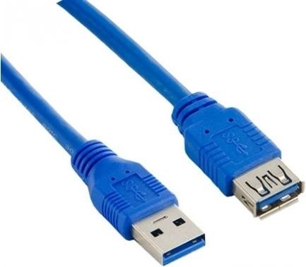 Prodlužovací kabel USB 3.0 AM–AF 1.8 m modrý