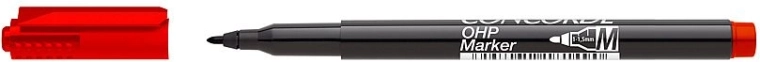 Permanentní popisovač CONCORDE OHP M, červený