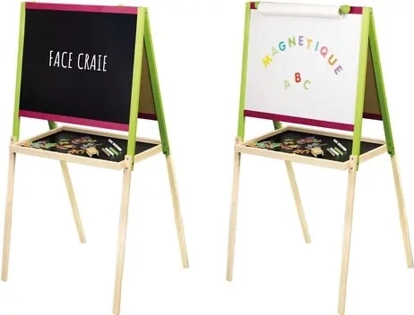 Jeujura dřevěná multifunkční kreativní tabule s příslušenstvím 56 × 43 cm
