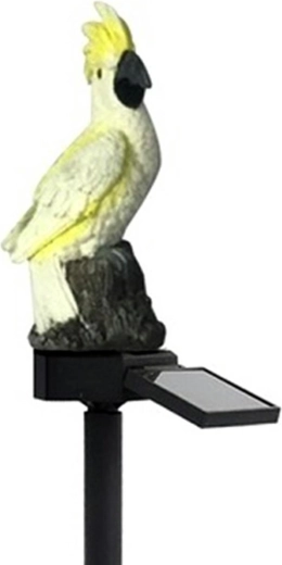 Solární LED zahradní lampa kakadu, bílá
