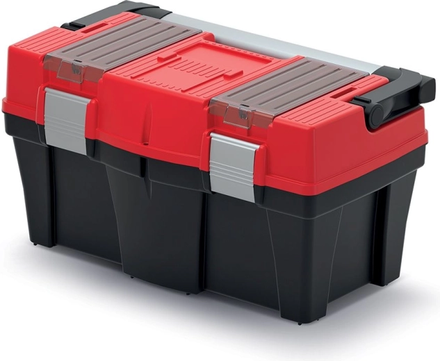 Plastový kufr na nářadí APTOP PLUS 45,8 × 25,7 × 24,5 cm červený