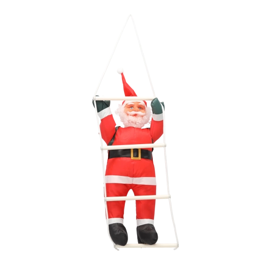 Vánoční dekorace Santa lezoucí po žebříku 60 cm