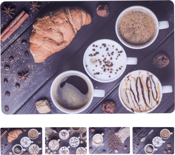 Plastové prostírání Káva 43,5 × 28,5 cm, mix dekorů