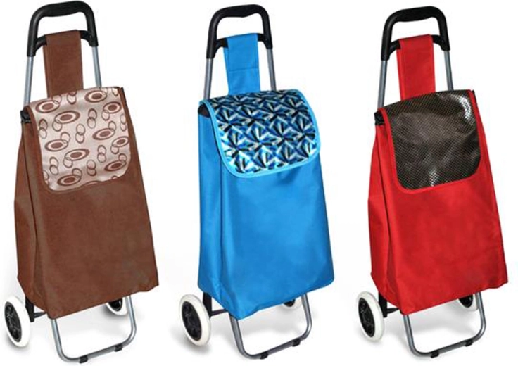 Nákupní taška na kolečkách 34 l s ergonomickou rukojetí