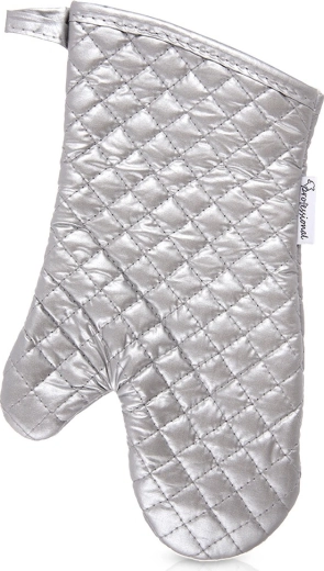 Bavlněná kuchyňská rukavice stříbrná 33 cm