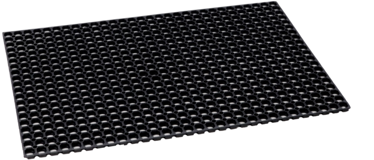 Gumová ażurowá vstupní rohož 80 × 120 cm, černá
