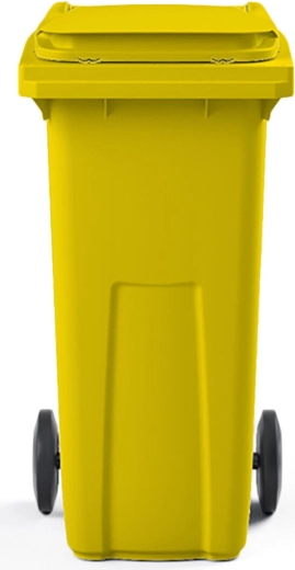 Nádoba na odpad 120 l žlutá z vysokohustotního polyetylenu