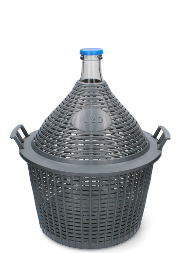 Skleněný demižon 20 l s plastovým košem