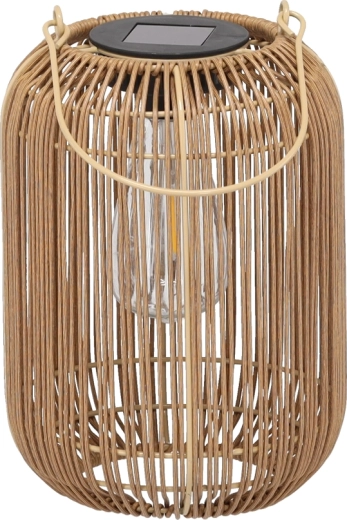 Solární zahradní lampion 24 cm hnědý