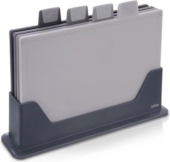 Sada krájecích prkének se stojanem, 4 ks