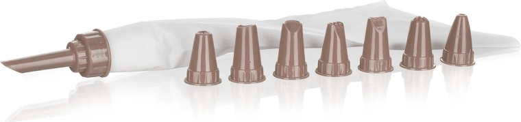 Zdobicí sáček s 8 nástavci CULINARIA, hnědý