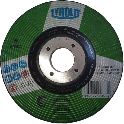 Brusný kotouč na litinu a kámen 115 × 6 × 22,2 mm