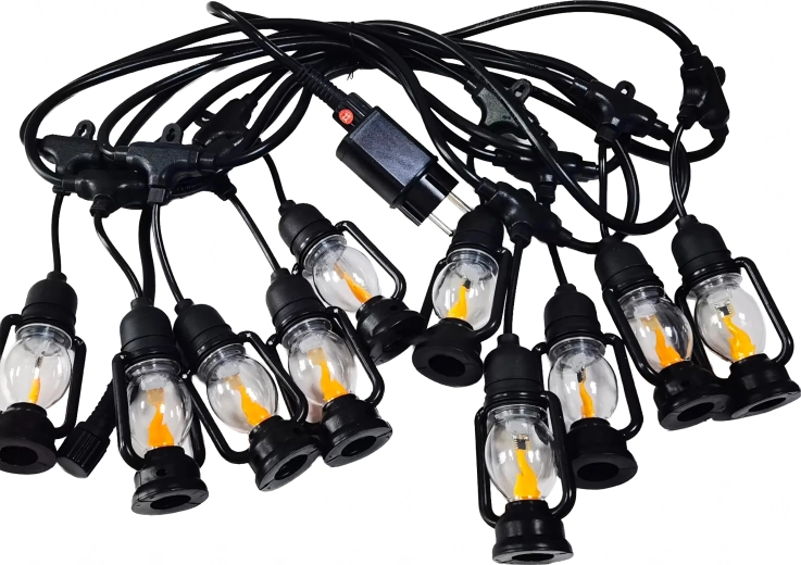 Světelná girlanda LED lucerničky 5 m, teplá bílá