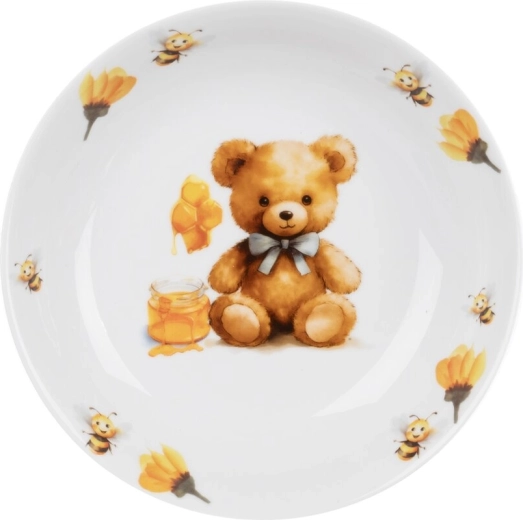 Dětský hluboký porcelánový talíř Medvídek 19 cm