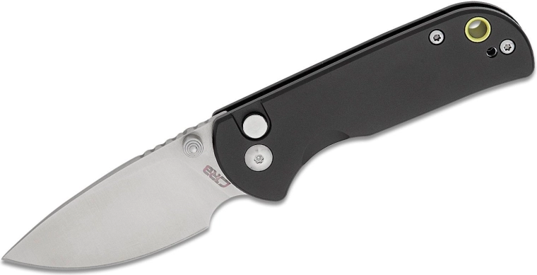 Kapesní nůž CJRB Mica, černý hliník, 6 cm, sand polished
