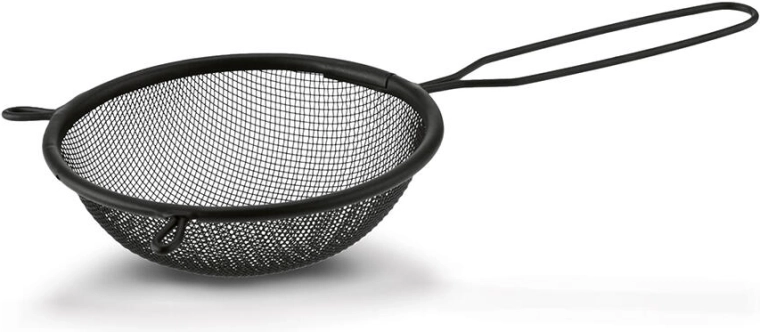 Kovové kuchyňské sítko 12 cm, černé