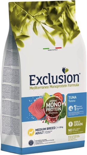Exclusion granule pro dospělé psy středních plemen s tuňákem 3 kg