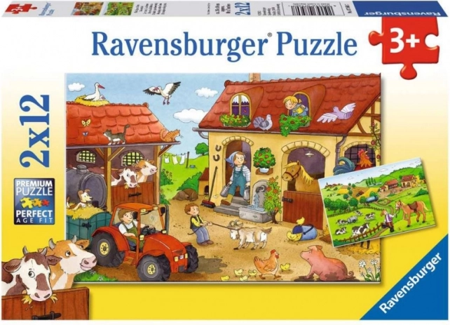 Puzzle 2×12 farma RAVENSBURGER