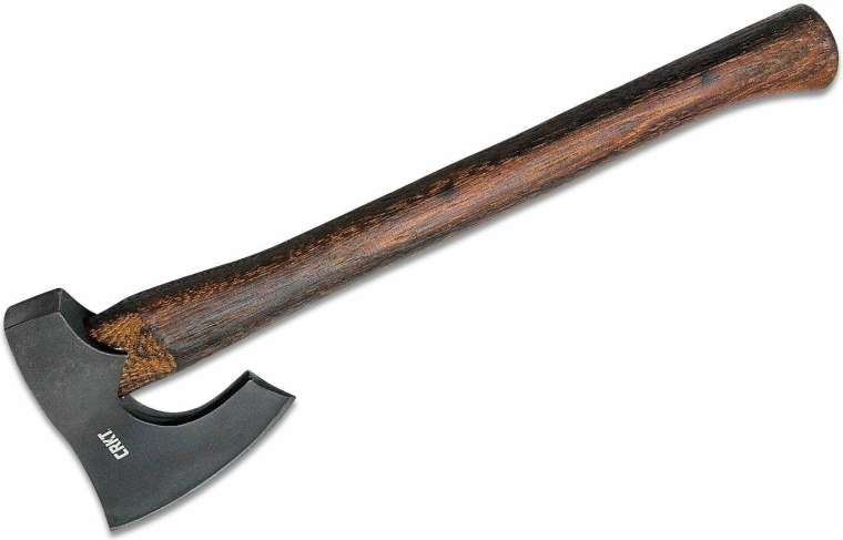 CRKT Freyr sekera 820 g z uhlíkové oceli s dřevěnou rukojetí