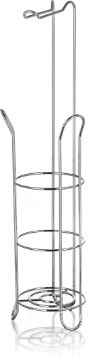 Stojan na toaletní papír s držákem, chrom, 60 cm