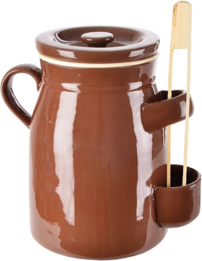 Keramický kvasný hrnec 2,5 l s víkem a kleštěmi Orion
