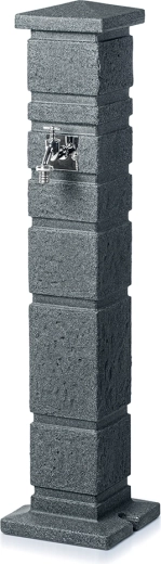 Zahradní vodní sloupek s kohoutkem Romana antracitový granit 110 cm
