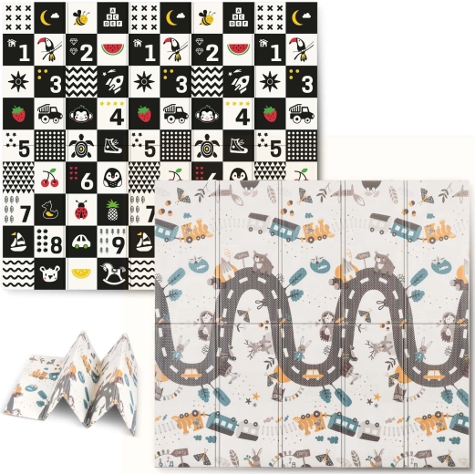 Skládací pěnová vzdělávací podložka 200 × 180 × 1 cm Nukido