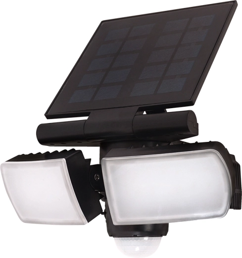 Solight led solární venkovní reflektor se senzorem 8 W 600 lm černý