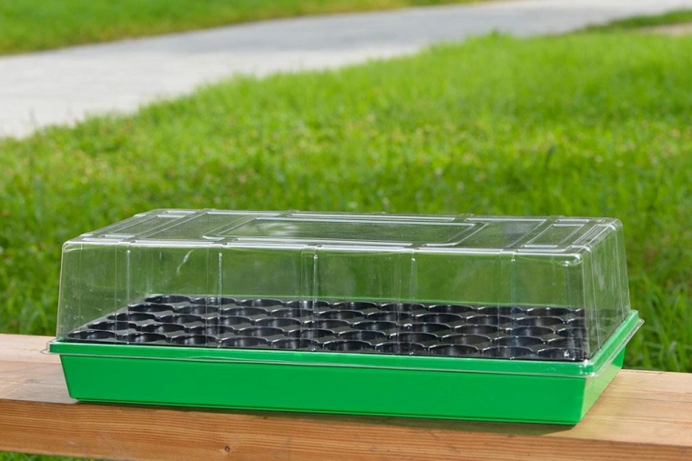 Plastový sadbovač s víkem 55 × 29 × 16 cm