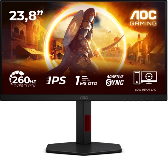 AOC 23,8" herní monitor Fast IPS 240 Hz s Pivotem