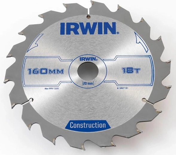 Pilový kotouč 160 mm, 18 zubů, tenký řez IRWIN