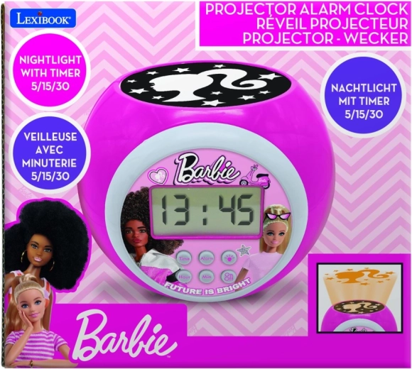 Dětský budík s projektorem Barbie