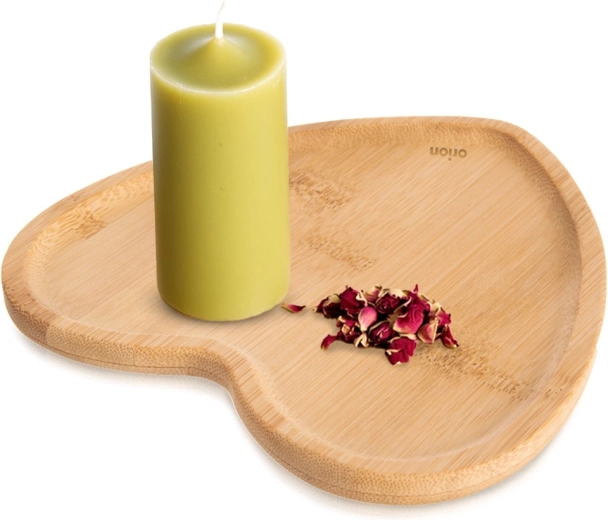 Bambusový talířek ve tvaru srdce 15 × 15 cm