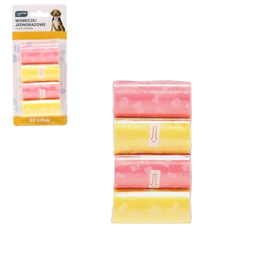 Sáčky na psí exkrementy, 80 ks